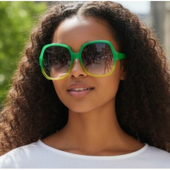 DVB VICTORIA BECKHAM GREEN/LIME OVERSIZE SUNGLASSES main image 6